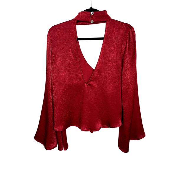 Show Me Your Mumu Small Red Blouse - Picture 4 of 5